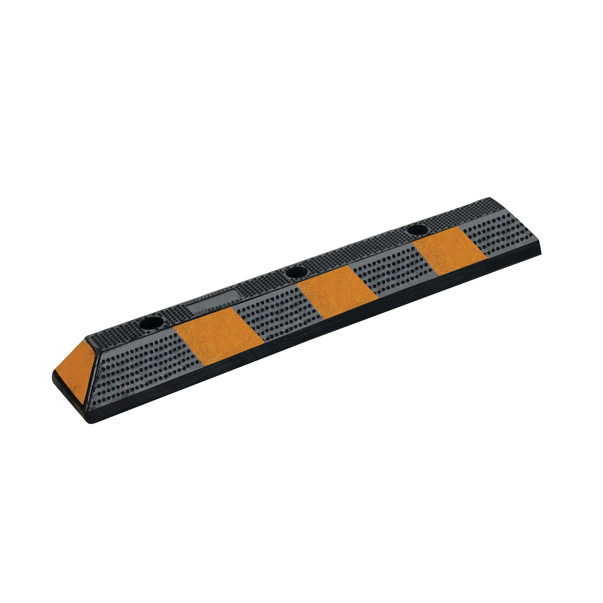 Vestil Rubber Car Stop - 31.5in. Length, Pre-Drilled Mounting Holes, Model# CS-33-BL-3